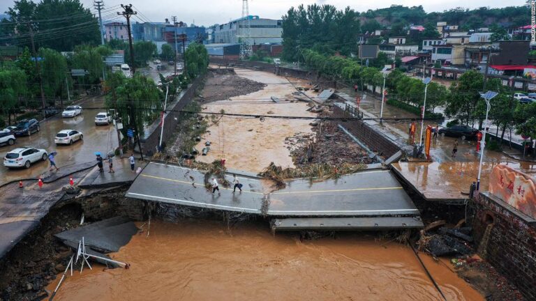 ‘Once in a thousand years’ rains devastated central China, but there is little talk of climate change