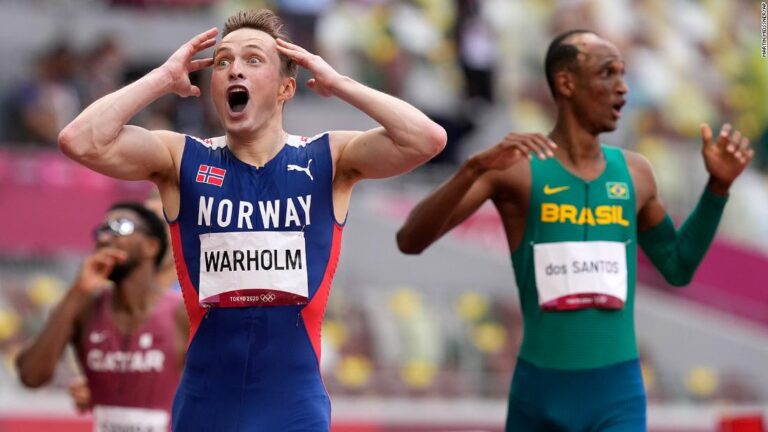 Norway’s Warholm smashes world record to win the men’s 400 meters hurdles