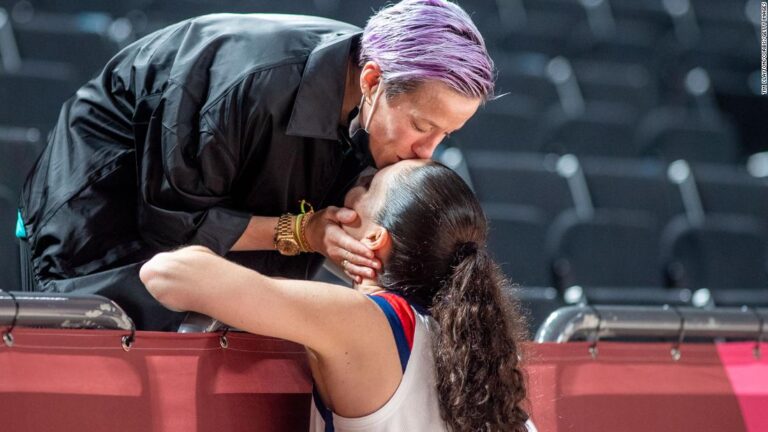 After she ‘finagled a media credential,’ Megan Rapinoe got to watch partner Sue Bird win gold