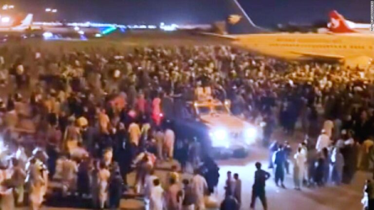Panic at Kabul airport as Taliban besiege Afghan capital