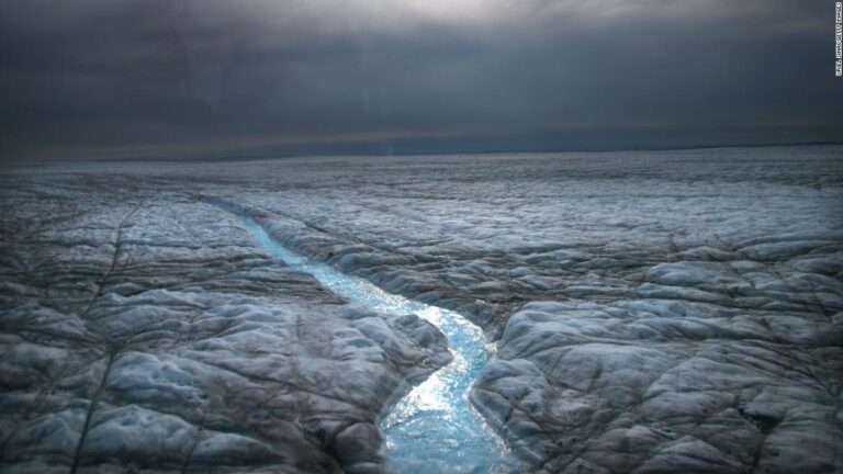 Rain fell at the normally snowy summit of Greenland for the first time on record