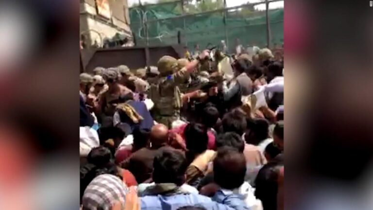 Chaos continues to unfold at Kabul airport’s north gate