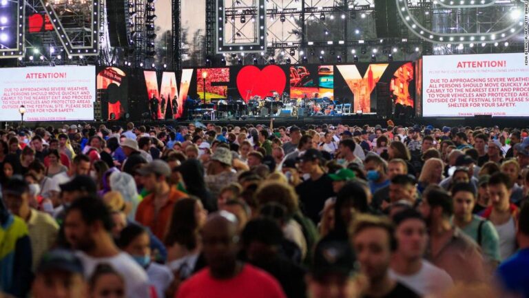 Concert celebrating New York City’s comeback cut short by severe weather