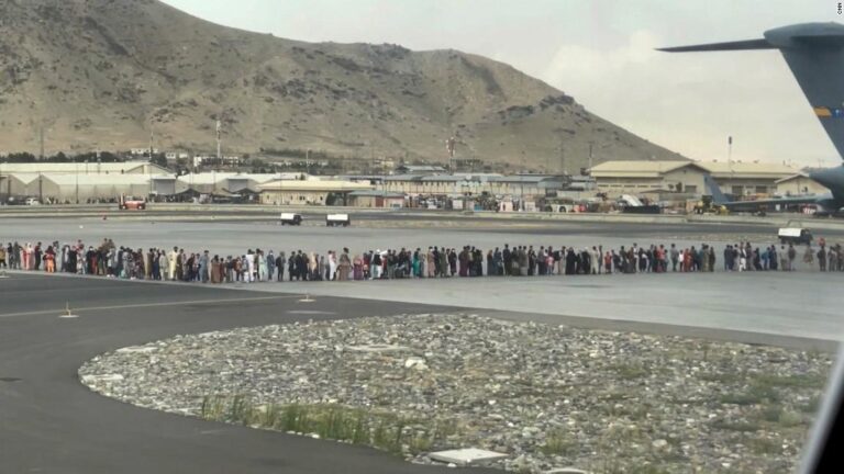 US troops feeling the strain of turning away desperate families at Kabul airport