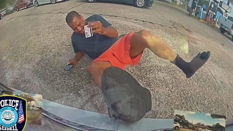 Tesla camera catches man faking hit-and-run