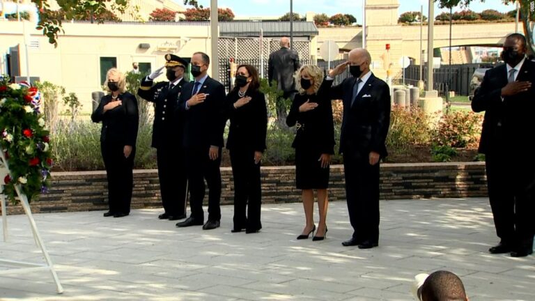 Biden attends wreath-laying ceremony at National 9/11 Pentagon Memorial