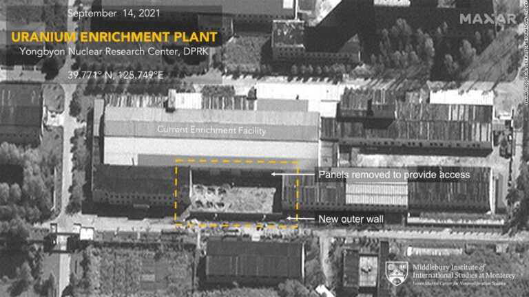 Satellite images reveal North Korea expanding facility used to produce weapons-grade uranium
