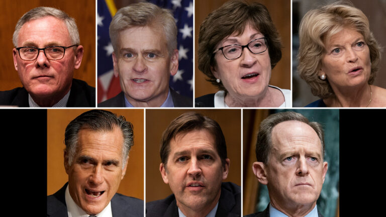 GOP senators who voted to convict Trump say it’s too soon to worry that he could undermine 2024 election