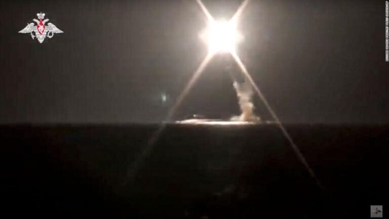 Russia test-fires submarine-launched hypersonic missile for first time