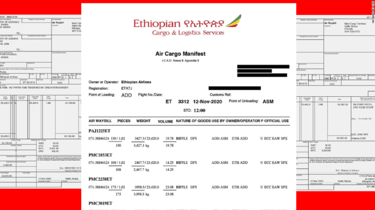 US warns it could sanction Ethiopia after CNN reveals airline ferried weapons during Tigray war