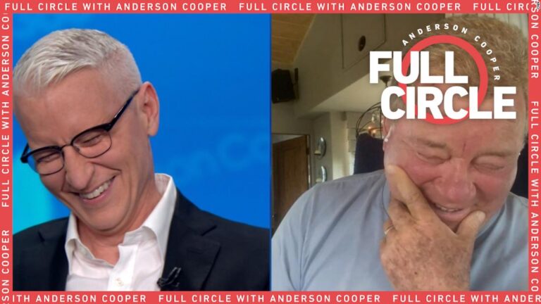 Anderson Cooper can’t stop giggling at Shatner’s plans