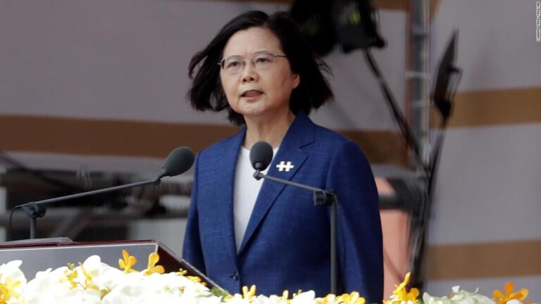 Taiwan won’t be forced to bow to China, President Tsai says during National Day celebrations