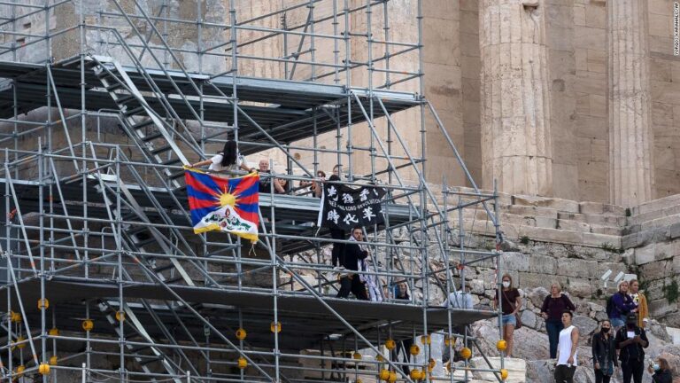 Protest in Athens as Beijing prepares for Olympic Games flame