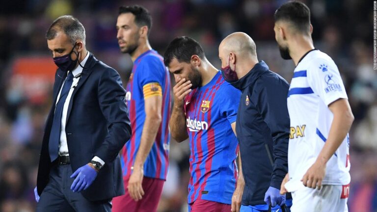 Barcelona star Sergio Aguero admitted to hospital for ‘cardiac exam’ after chest pain during match