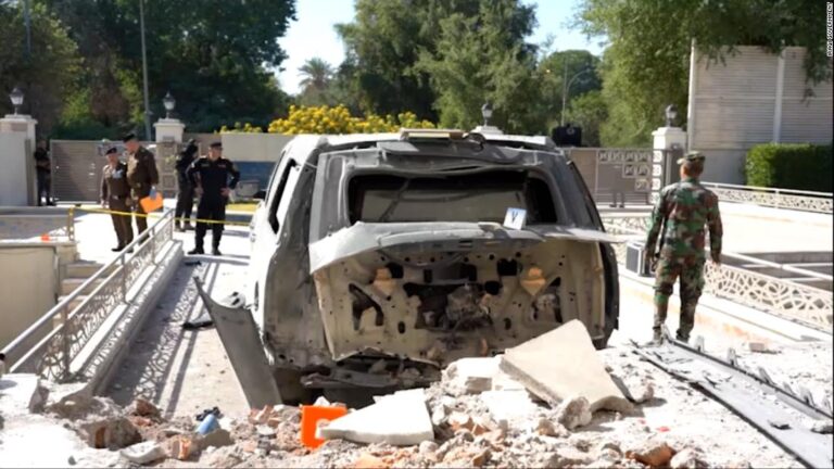 Video shows aftermath of drone assassination attempt