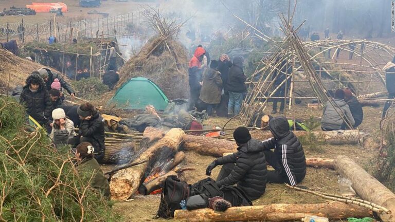 Children caught up in Belarus-Poland border crisis face bitter nights without shelter