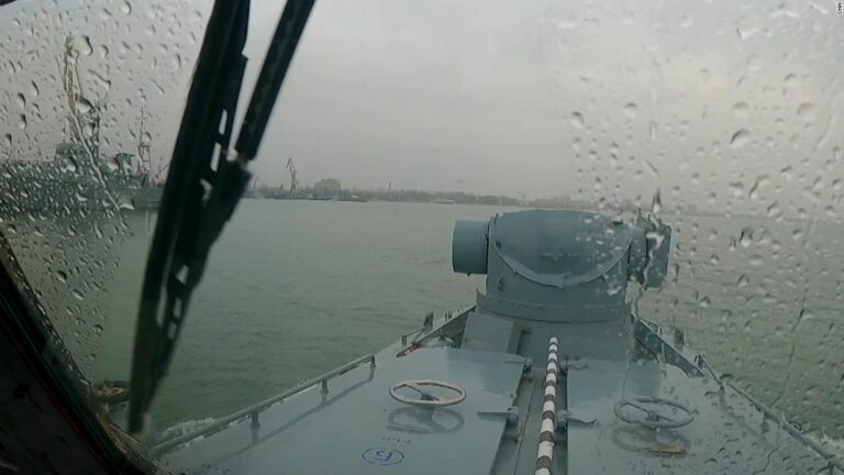 CNN joins Ukraine’s Navy on artillery boat as threat from Russia looms