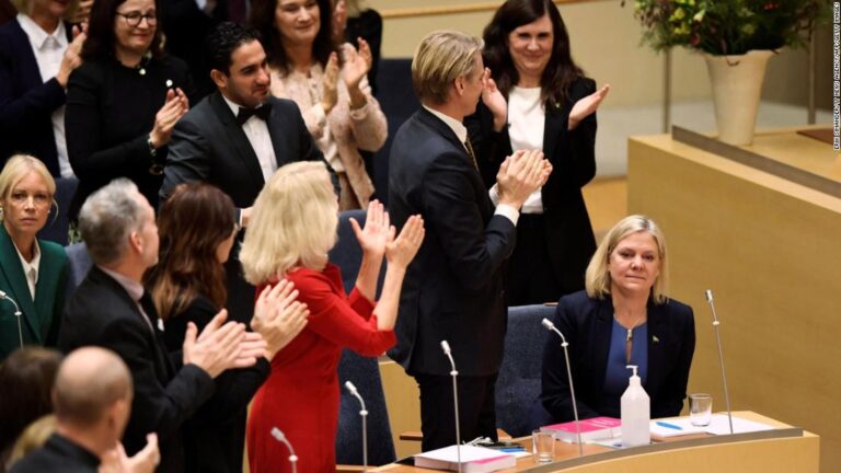Sweden picks its first female prime minister