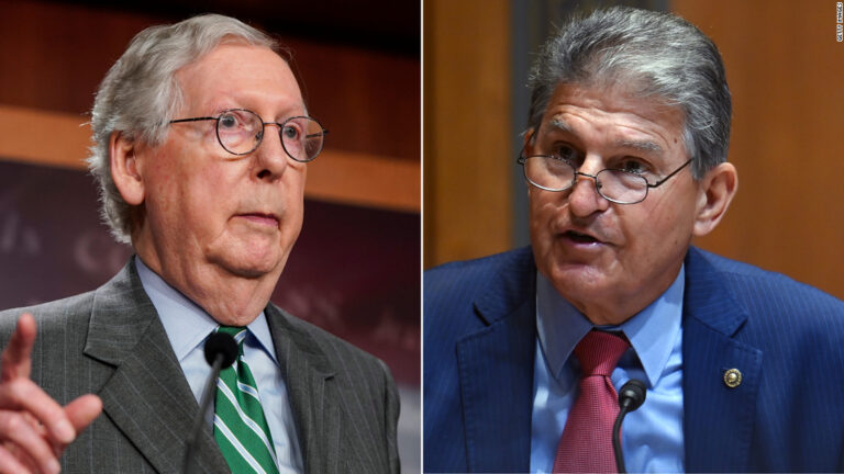 Mitch McConnell is urging Manchin to join the Republican Party