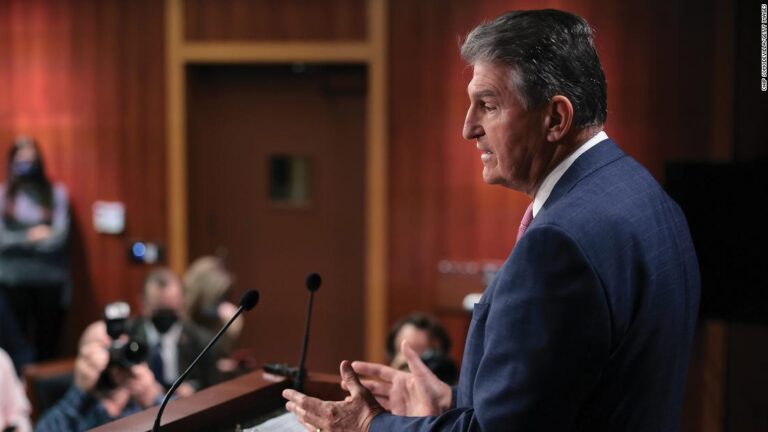 Manchin says he won’t vote for Build Back Better Act