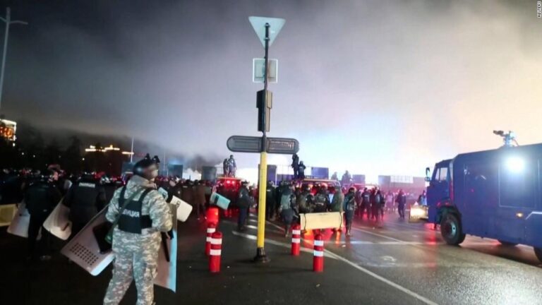 Violent protests break out after rise in fuel prices in Kazakhstan