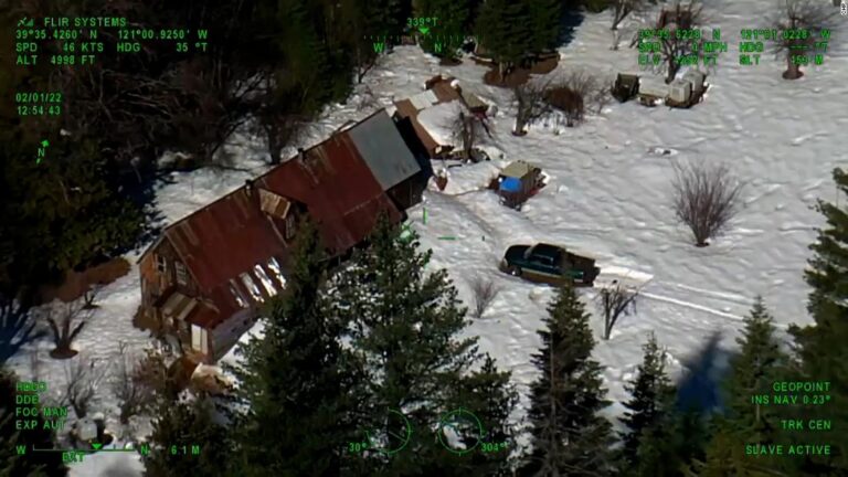 Couple and dog rescued via helicopter after being stranded in California cabin for two months
