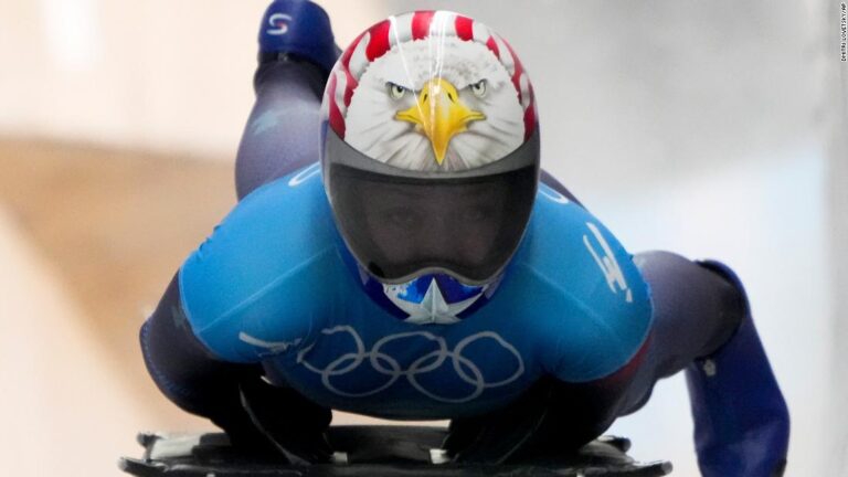 Athletes get creative during skeleton event at Beijing 2022