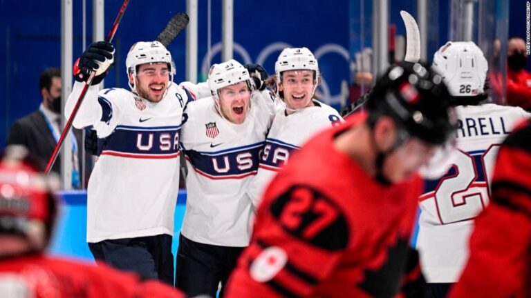 US beats Canada in men’s ice hockey at the Olympics for first time in 12 years