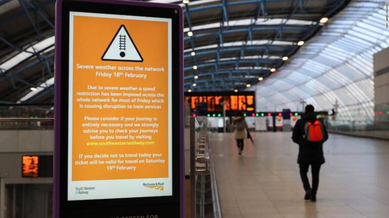 Netherlands issues red alert over Storm Eunice, as it currently sweeps through the UK