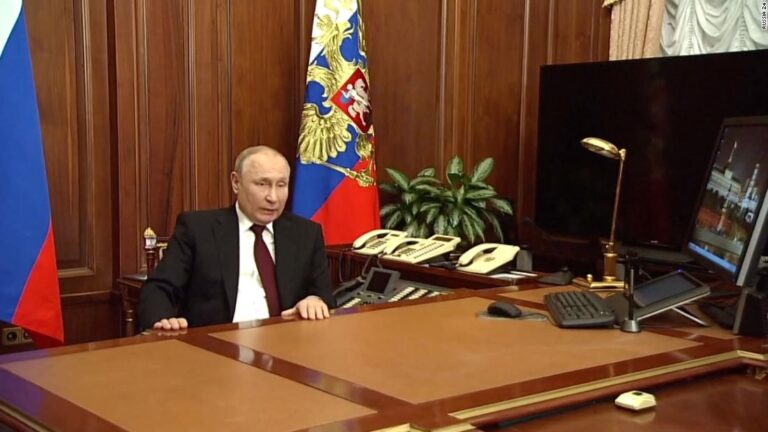 Putin gives address as Kremlin says he intends to recognize separatist Ukraine regions