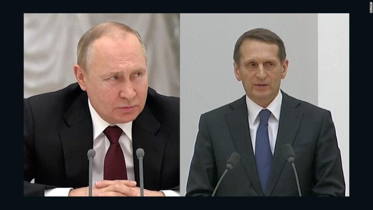 Putin puts foreign intelligence chief on the spot