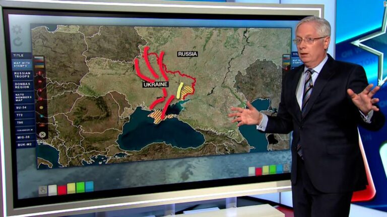 Map shows what a potential Russian invasion may look like now