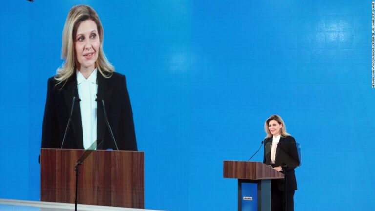 Ukraine’s first lady emerges as a staunch defender of her nation on social media