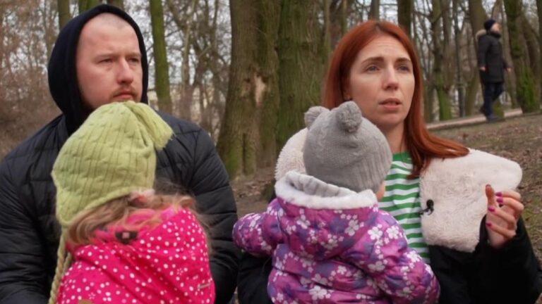 Couple tries to keep life normal for kids amid displacement by Russians in Ukraine