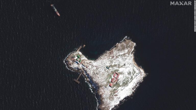 First on CNN: Damage to Snake Island, where Ukrainian troops defiantly rejected surrender, seen in satellite photo