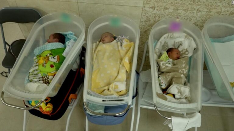 Dozens of surrogate-born babies awaiting pickup from shelter in Kyiv