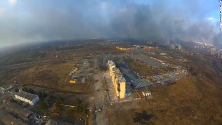 The scale of Mariupol’s destruction is revealed in drone footage and satellite photos