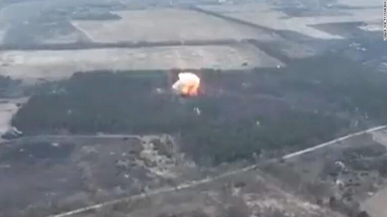 Video shows Ukrainian drone attack on Russian forces