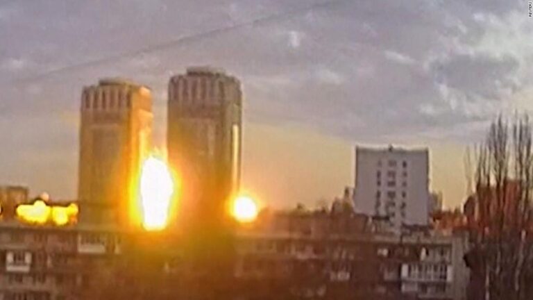 Video shows moment residential building was bombed by Russia