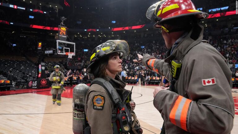 Indiana Pacers and Toronto Raptors NBA game expected to ‘resume soon’ after suspension due to fire, authorities say