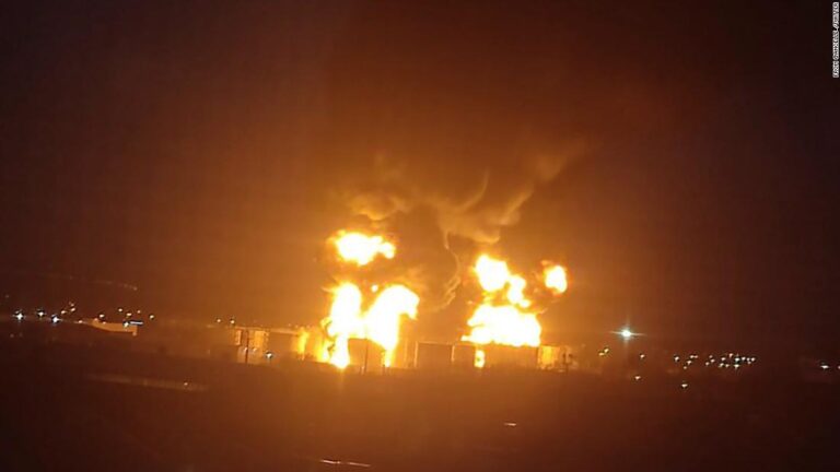 Ukrainian helicopters struck a fuel depot inside Russia, Russian official says