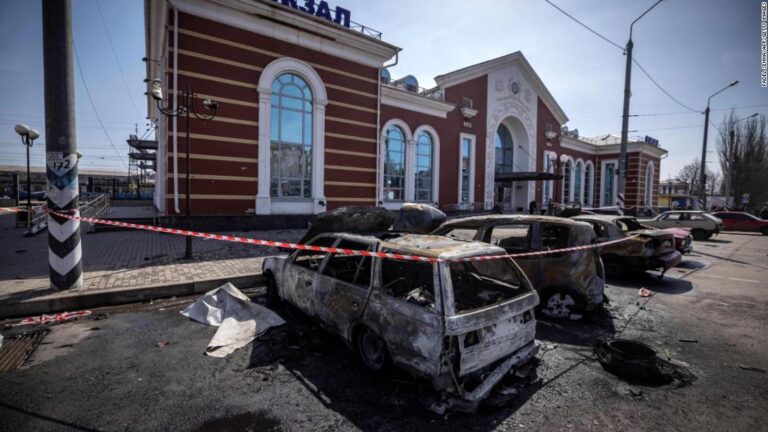 Dozens killed and injured in train station missile strike in eastern Ukraine