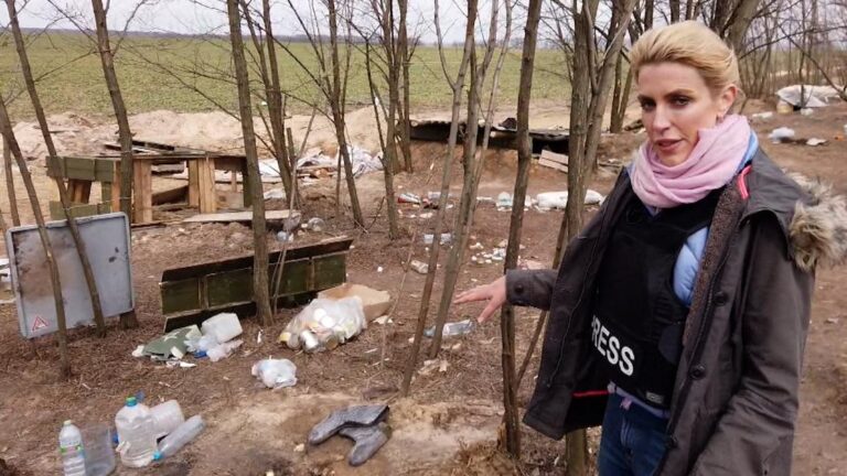 ‘A total lack of discipline’: Clarissa Ward visits abandoned Russian foxholes