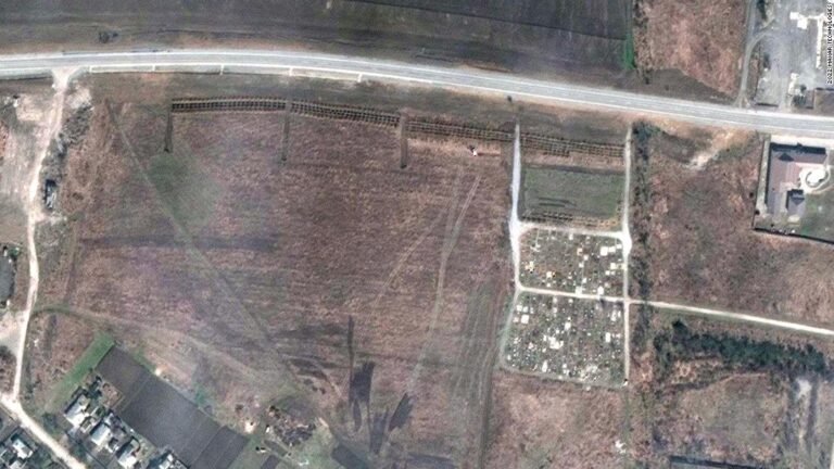 ‘Trucks carry in the bodies’: Images show evidence of mass graves outside Mariupol