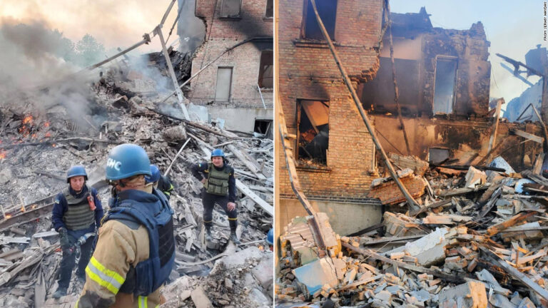 Survivors of Russian strike on Ukrainian school describe horror