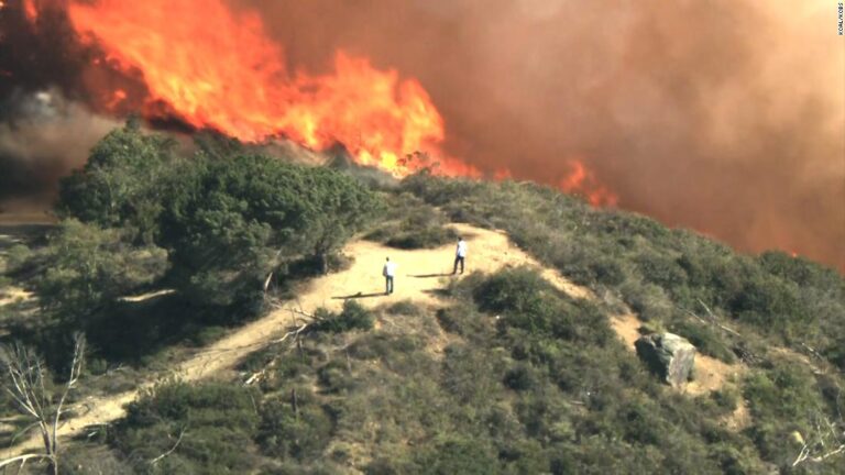Homes ablaze in Orange County bush fire