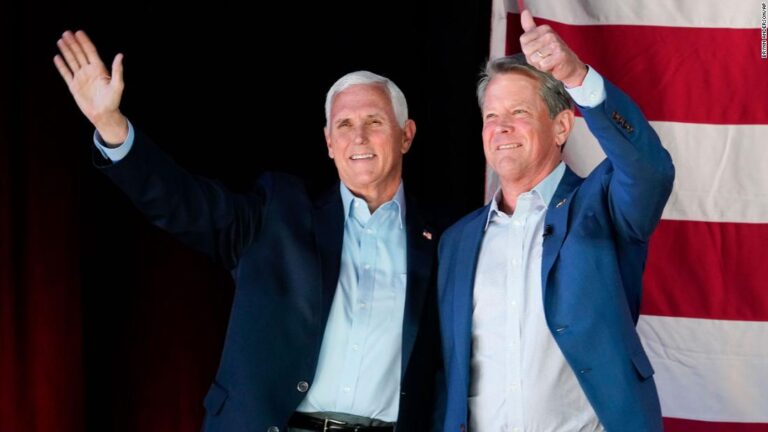 Pence’s endorsement of governor signals implicit rebuke of Trump