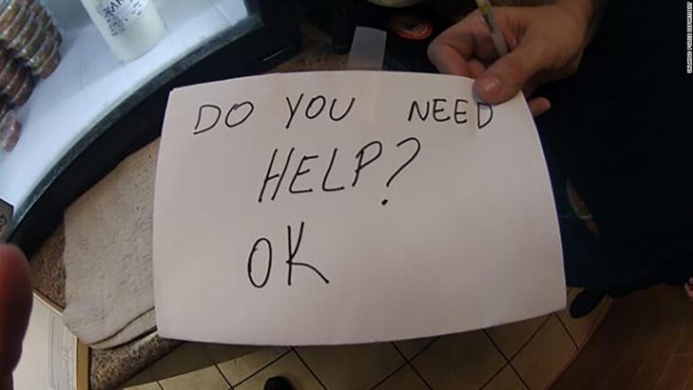Stepfather found guilty of child abuse after a Florida restaurant employee saved a boy with a note asking if he needed help