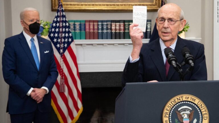 Breyer makes it official: He’s leaving the Supreme Court on Thursday at noon