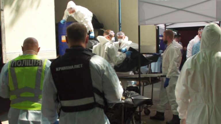 Ukraine morgue begins identification process after Russia hands over 160 body bags